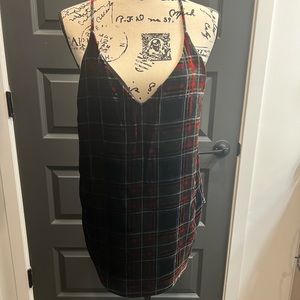 Loft plaid velvet tank